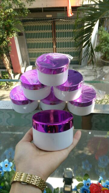 Hũ kem body 250gr nắp xi tím