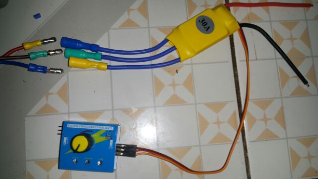 COMBO Đầu quạt Brushless  + ESC 30A + Test Servo, Có túp năng đảo gió, tặng phe gài trục