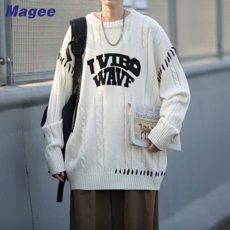 Áo sweater Cổ Tròn Dáng Rộng Phong Cách Nhật Bản Thời Trang Cho Cặp Đôi