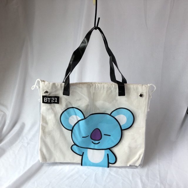 Túi xách trong suốt BT21 - Túi tote BT21