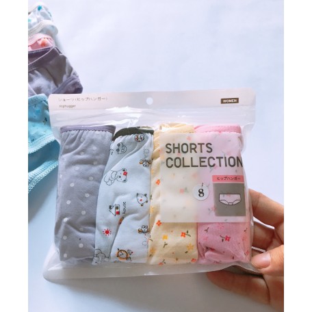 SET 4 QUẦN CHÍP CHO BÉ GÁI TỪ 1-12 TUỔI (TÚI ZIP) -HÀNG COTTON SIÊU XINH-HOT