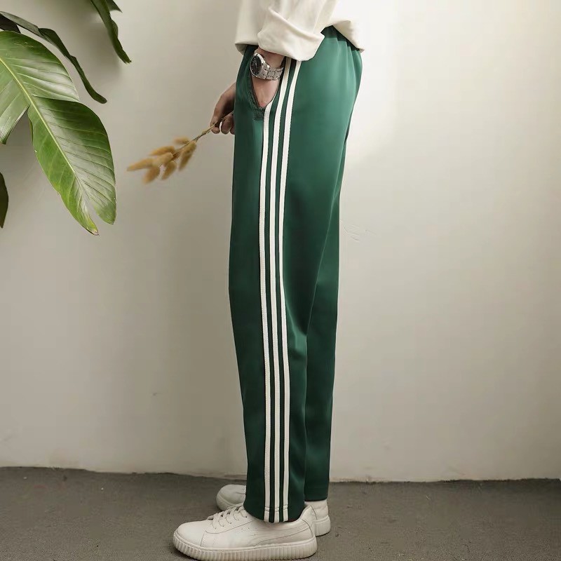 Quần 3 sọc thể thao quần 3 line xanh lá đậm Guy Unisex ống xuông chất đẹp | BigBuy360 - bigbuy360.vn