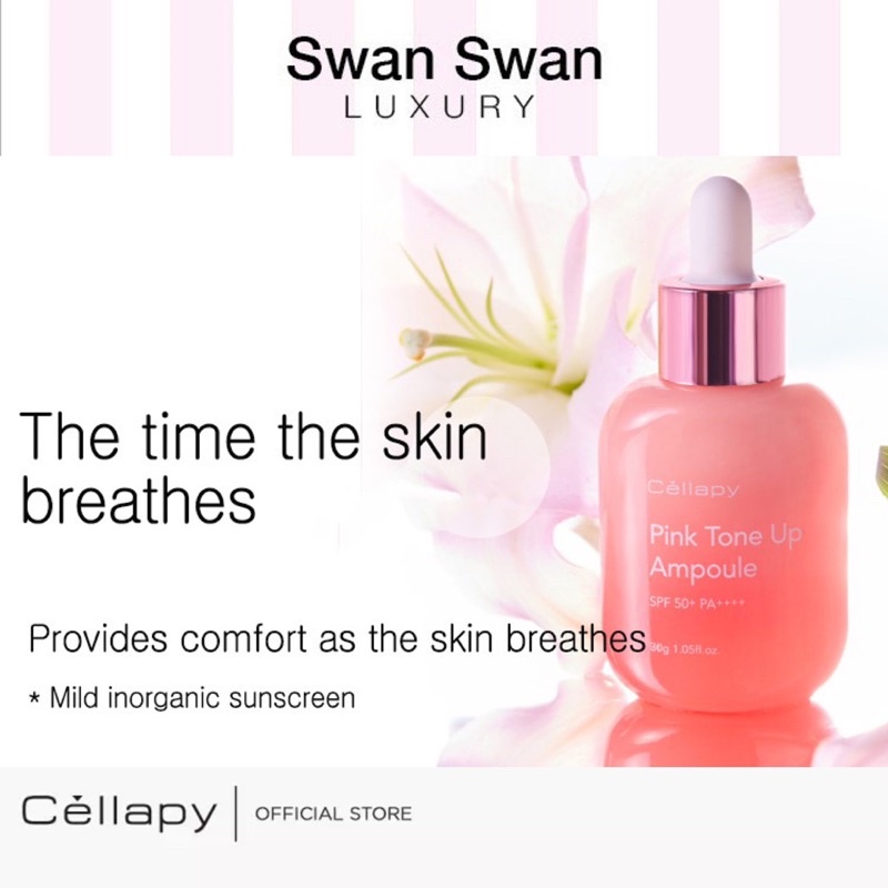 Tinh Chất Chống Nắng Dưỡng Da Căng Bóng Cellapy Pink Tone 30ml