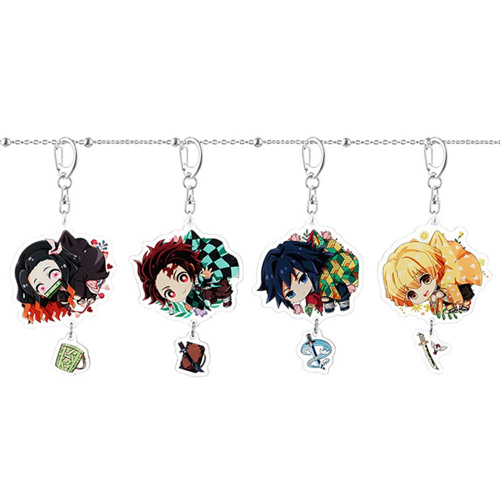 Móc Chìa Khóa Bằng Acrylic Hình Tanjirou Demon Slayer 15H Độc Đáo