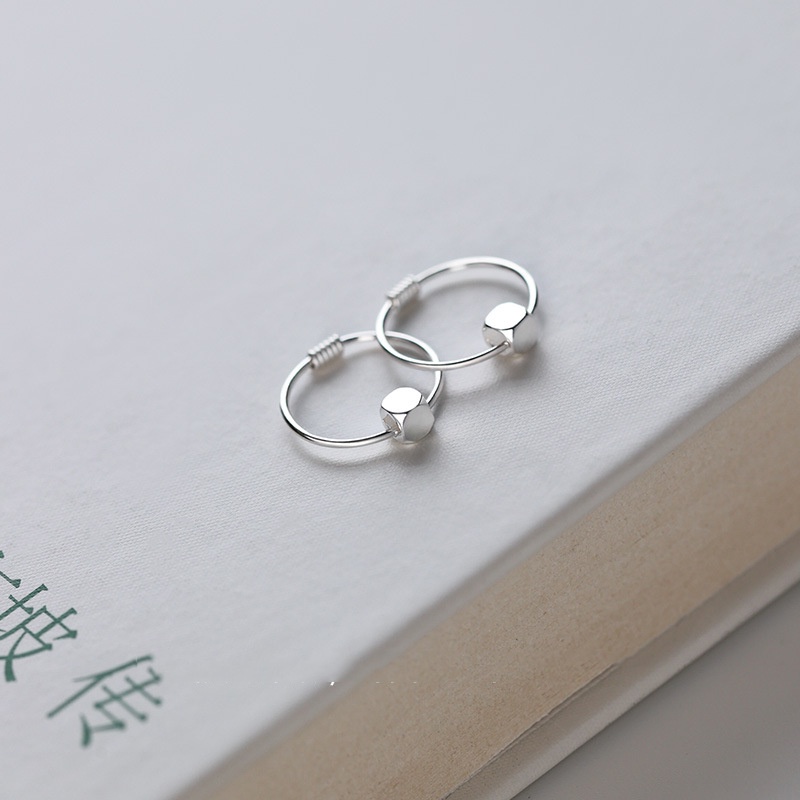 Bông tai tròn kiểu Hàn Quốc đơn giản và thanh lịch bông tai phụ nữ