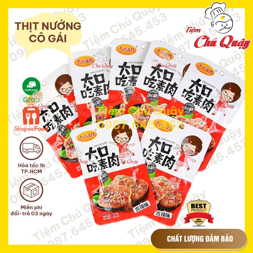 GÓI THỊT NƯỚNG BBQ - Thịt Chay Cay Cô Gái - Đồ ăn vặt nội địa [Tiệm Chú Quậy]