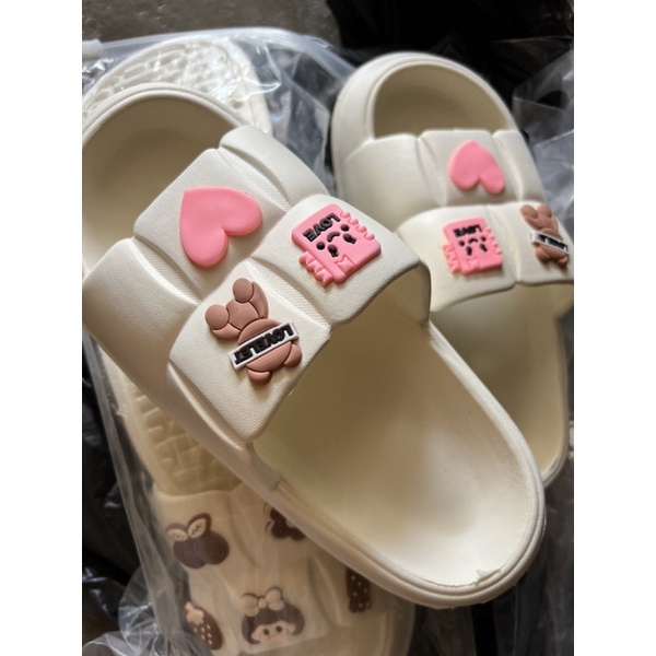 Dép bánh mỳ quai ngang Dán ICON hình em bé siêu dễ thương