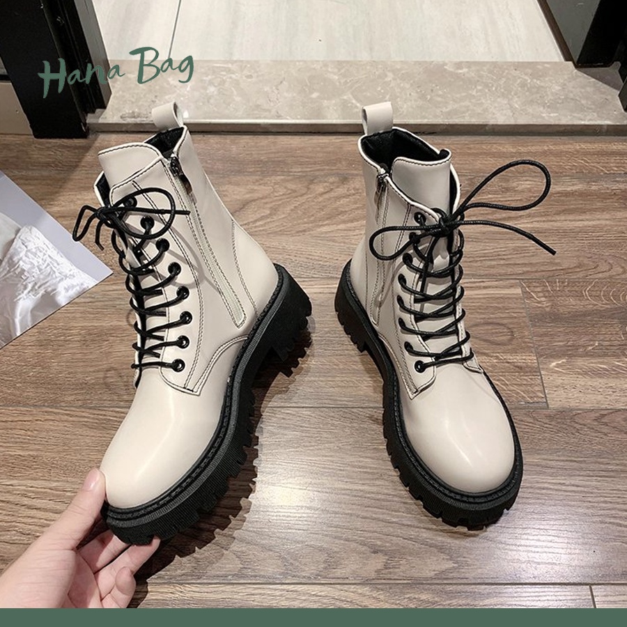 Giày bốt cao cổ có khóa bên hàng Quảng Châu loại 1 đế cao 3cm | BigBuy360 - bigbuy360.vn