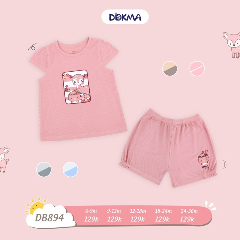 Bộ quần áo cộc tay Dokma 6-36 tháng