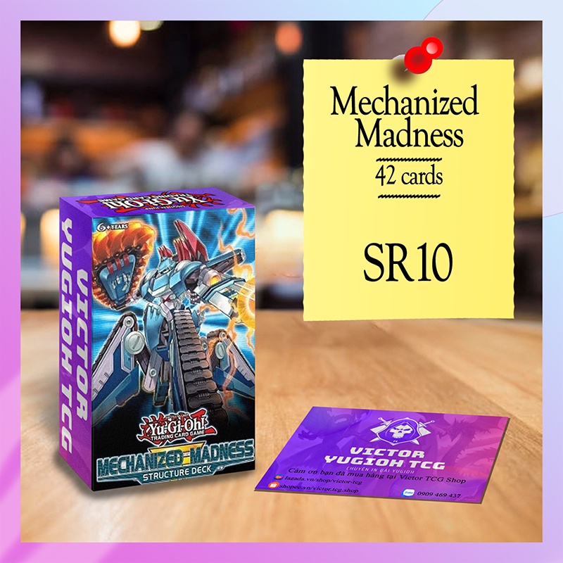 Bộ bài Yugioh - Mechanized Madness Structure Deck 2020 - SR10 - 42 lá (Chỉ in 1 mặt)