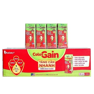 Thùng 48 hộp sữa colos gain pha sẵn 180ml