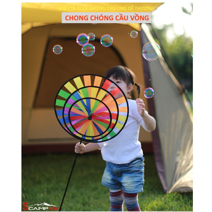 Chong chóng cầu vòng 3 tầng 7 màu CLS | BigBuy360 - bigbuy360.vn