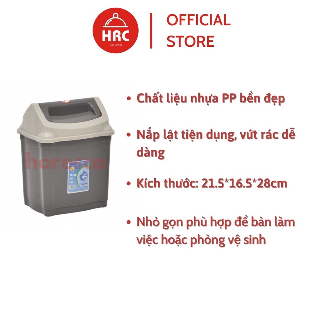 Thùng rác lật 5L Song Long (Lưu ý: Kích thước Nhỏ)