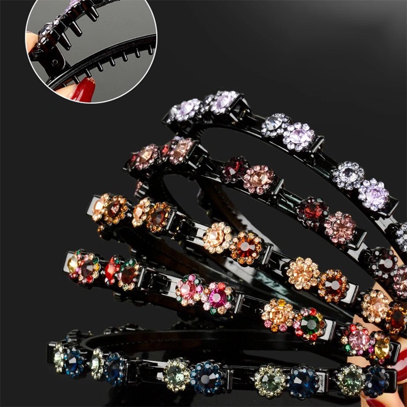 Kẹp tóc đính đá nhiều lớp