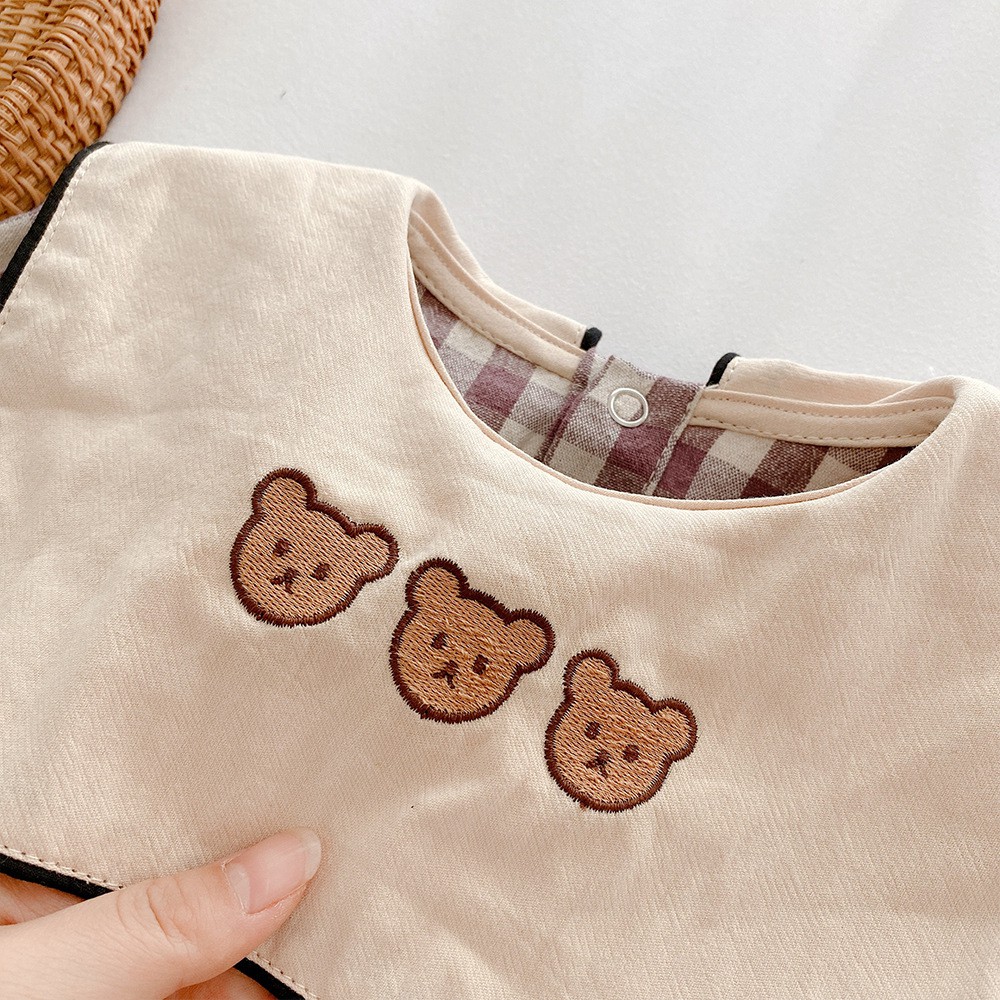 Bodysuit bé sơ sinh,áo sơ sinh cho bé từ 1 tháng đến 1 tuổi,họa tiết caro thanh lịch chất liệu cotton 100% cao cấp BD184