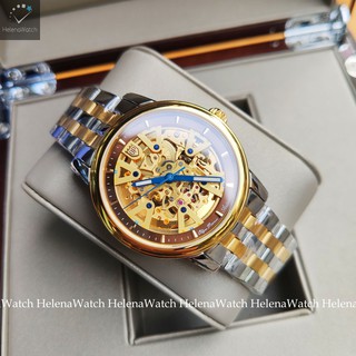 🎁[3 KIỂU DÁNG]🎁Đồng Hồ Nam Olym Pianus Skeleton OP9930-4 dây kim loại size 40mm