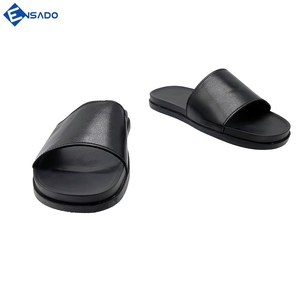Dép Quai Ngang Dép 1 Bản Nam Da Bò Thật Dáng Đẹp Mềm Mại Ensado DE9216