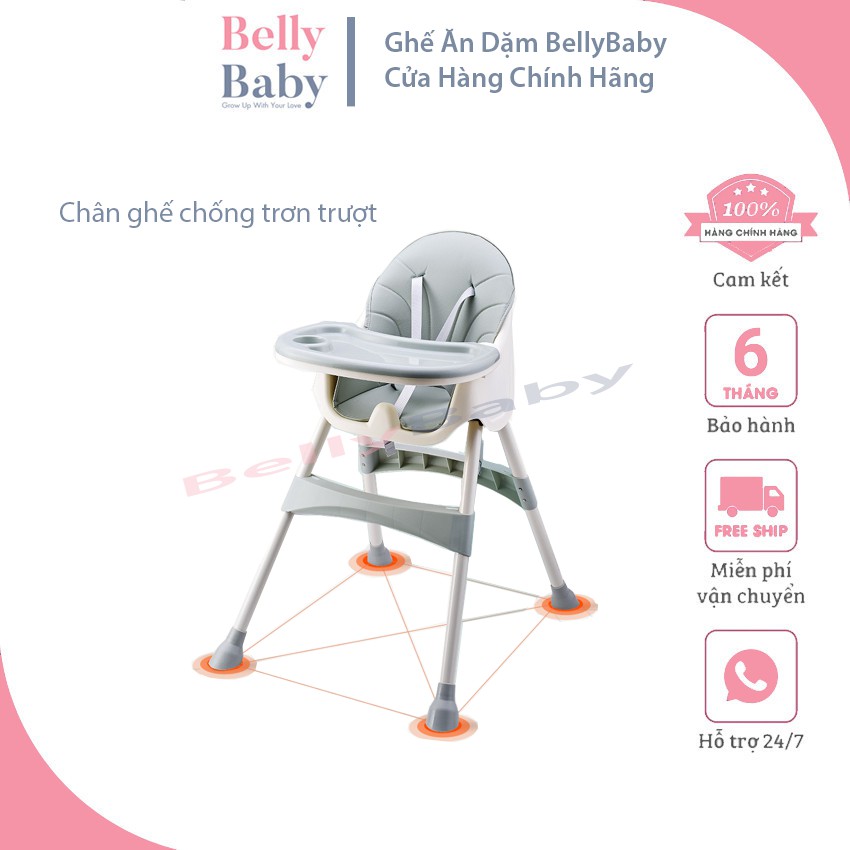 Ghế Ăn Dặm Cho Bé Belly Baby Dễ Dàng Thu Gọn Và Thay Đổi Chiều Cao - Full Phụ Kiện