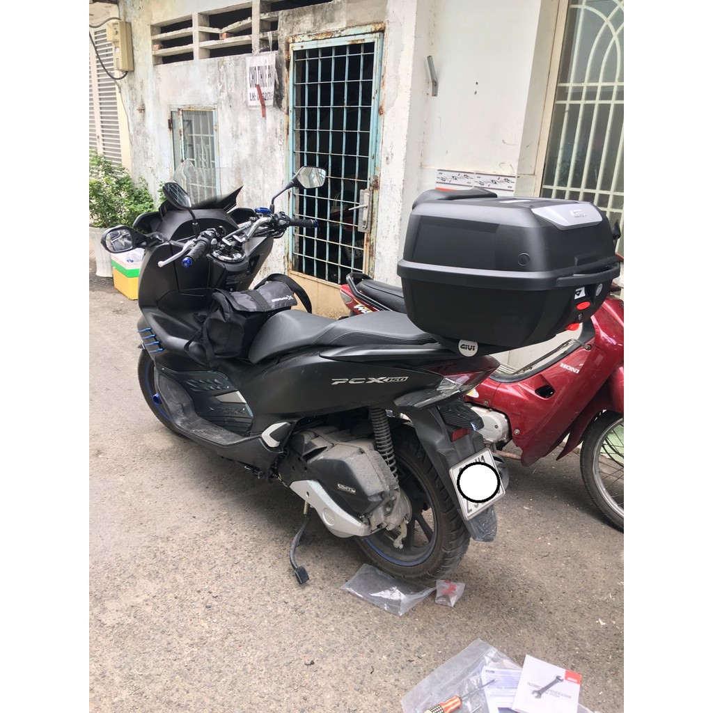 Combo thùng xe PCX mẫu E43NTL, gối tựa lưng BE43N, baga PCX