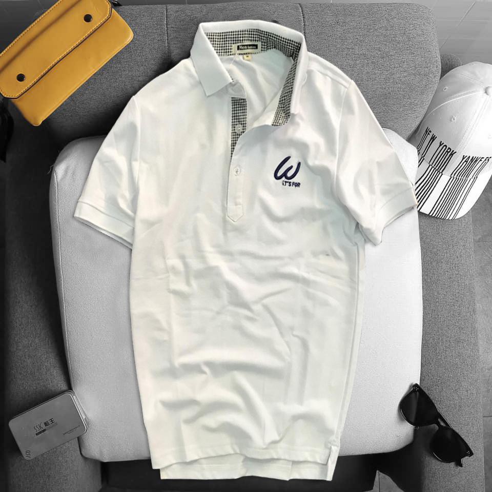 Áo thun nam cổ bẻ thêu chữ W cao cấp KENSTORE89 ATP033