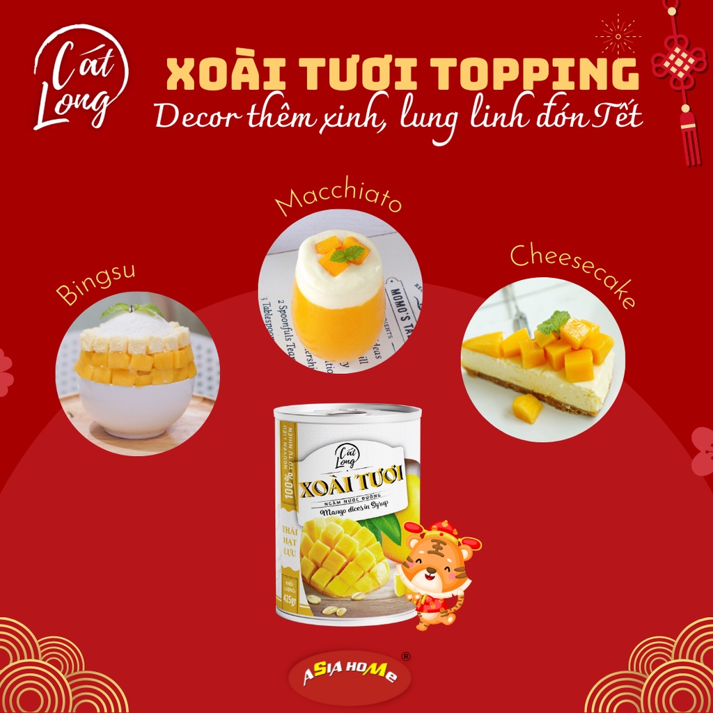 Xoài tươi nước đường Asia Home Cát Long 425gr