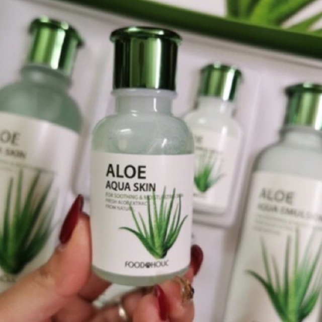 [ Mẫu 40ml ] Bộ dưỡng da Lô Hội Aloe Aqua Skin Care Set ( Mẫu Thử 40ml dùng để túi và đi du lịch, dã ngoại)