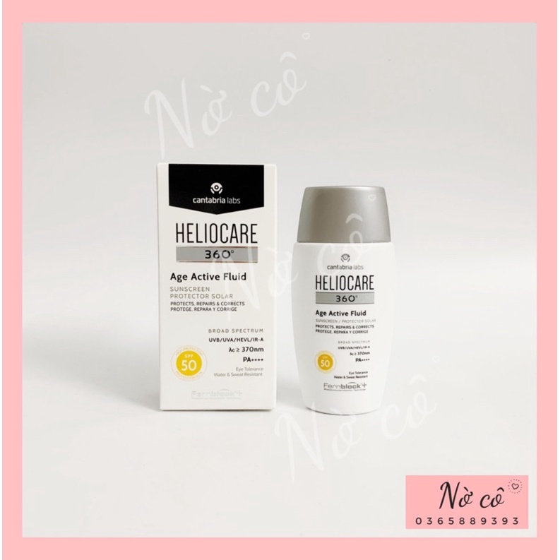 [Mã 1911FMCGSALE giảm 8% đơn 500K] Kem chống nắng chống lão hoá Heliocare 360 age active fluid | BigBuy360 - bigbuy360.vn