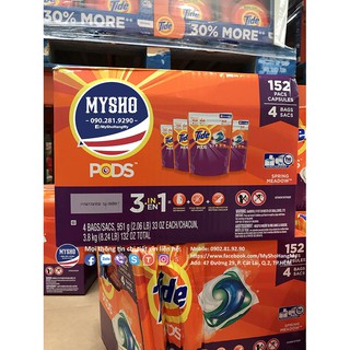 Viên giặt tide Mỹ hoà tan nhanh, đánh bật vết bẩn, làm trắng vượt trội - Bịch 42 viên