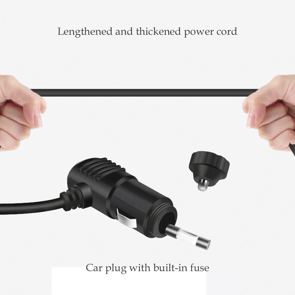 Quạt Gió Mini 12V / 24V Xoay 360 Độ Với Cổng Sạc USB Điện Thoại Cho Xe Hơi