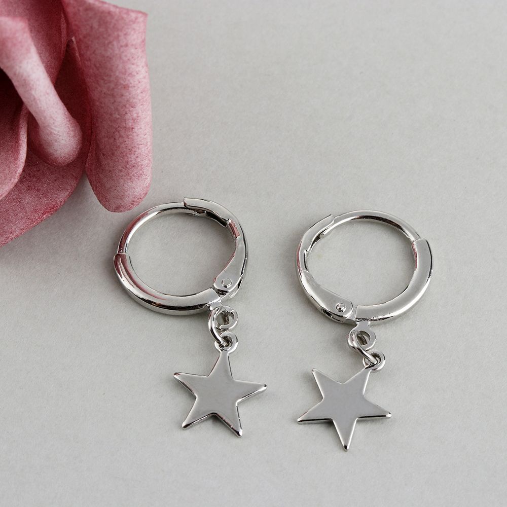 Khuyên tai ngôi sao mặt trăng vàng/ bạc thời trang cho nữ
