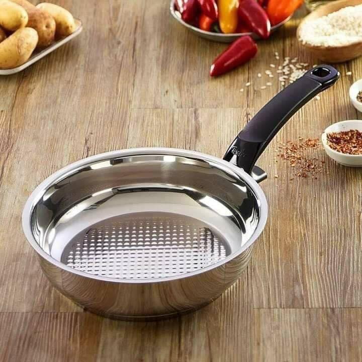 CHẢO TỪ FISSLER CRISPY STEELUX COMFORT 28CM