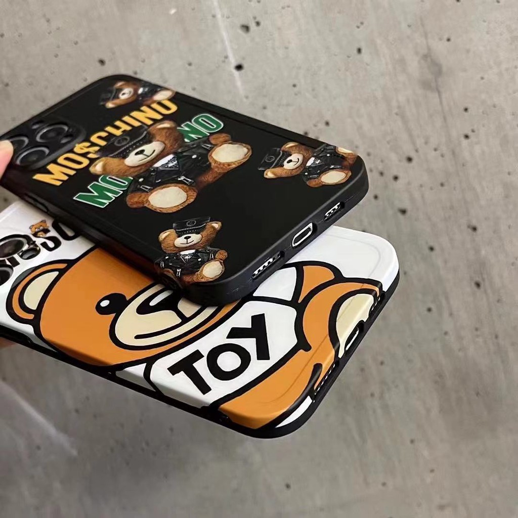 Ốp điện thoại gấu Moschino cho IPHONE 13 12 11 PRO MAX 13/12PRO 13 12 11 7 8 SE 7/8PLUS X XS XR XS MAX
