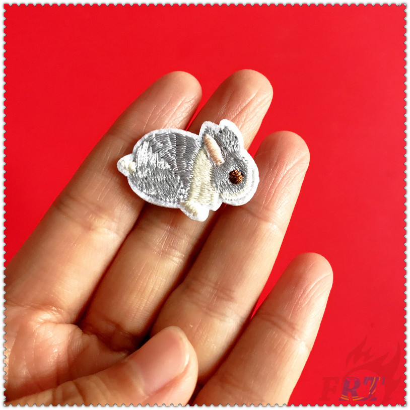 ✿ Miếng Dán Ủi Quần Áo Hình Sở Thú Độc Đáo ✿ 1 Sticker Ủi Thêu Hình Thỏ / Sư Tử / Cú / Ngựa Vằn / Voi / Gấu Trúc / Gấu Koala