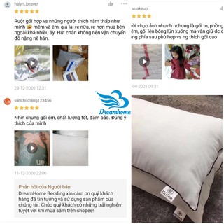 Ruột gối nằm hilton 45x65 1 đôi thấp bông mềm Dreamhomebedding