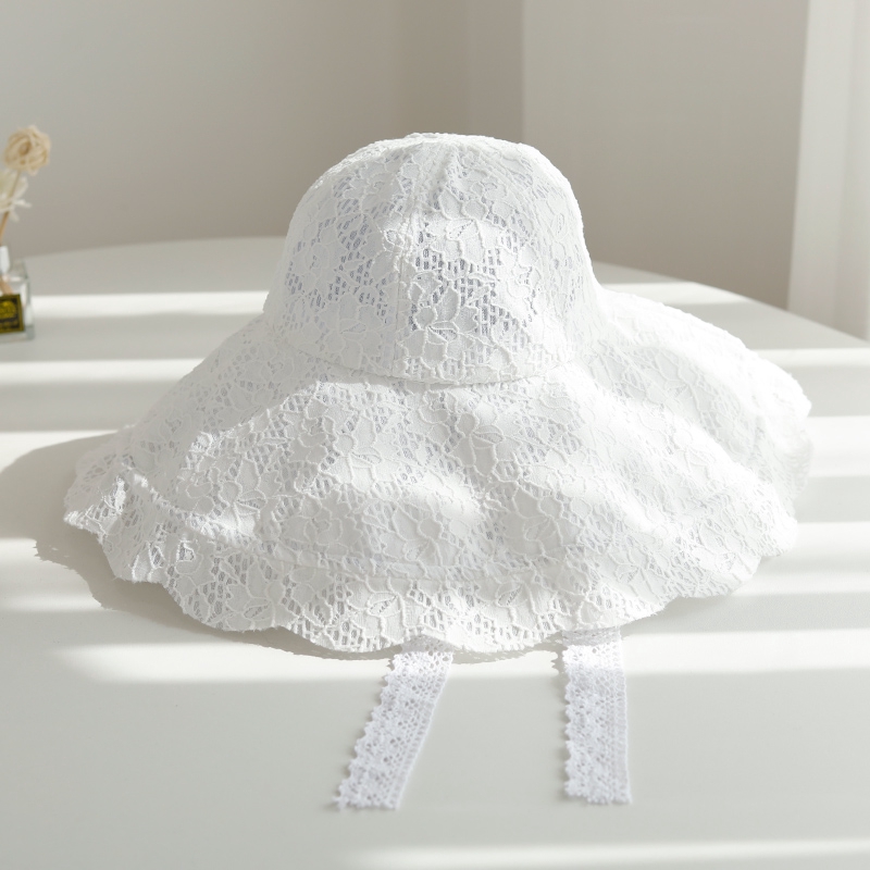 Nón Tai Bèo Phối Ren Hoa Xinh Xắn Thời Trang Retro Hàn Quốc Cho Nữ