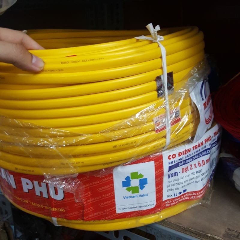 Dây điện trần phú 2x1,5 bán theo Mét