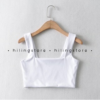 Áo croptop cổ vuông may hai lớp