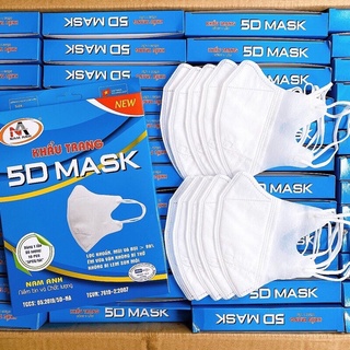 [ Hộp 10 cái] Khẩu trang 5D mask FAMAPRO Nam Anh quai thun khẩu trang y tế kháng khuẩn dày 3 lớp vải không dệt