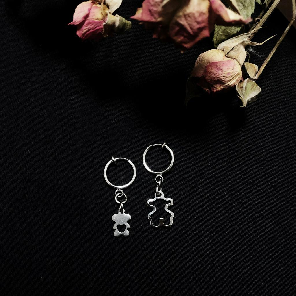 Khuyên Tai Hình Gấu Phong Cách Hip Hop Đơn Giản Dễ Phối Đồ 19551