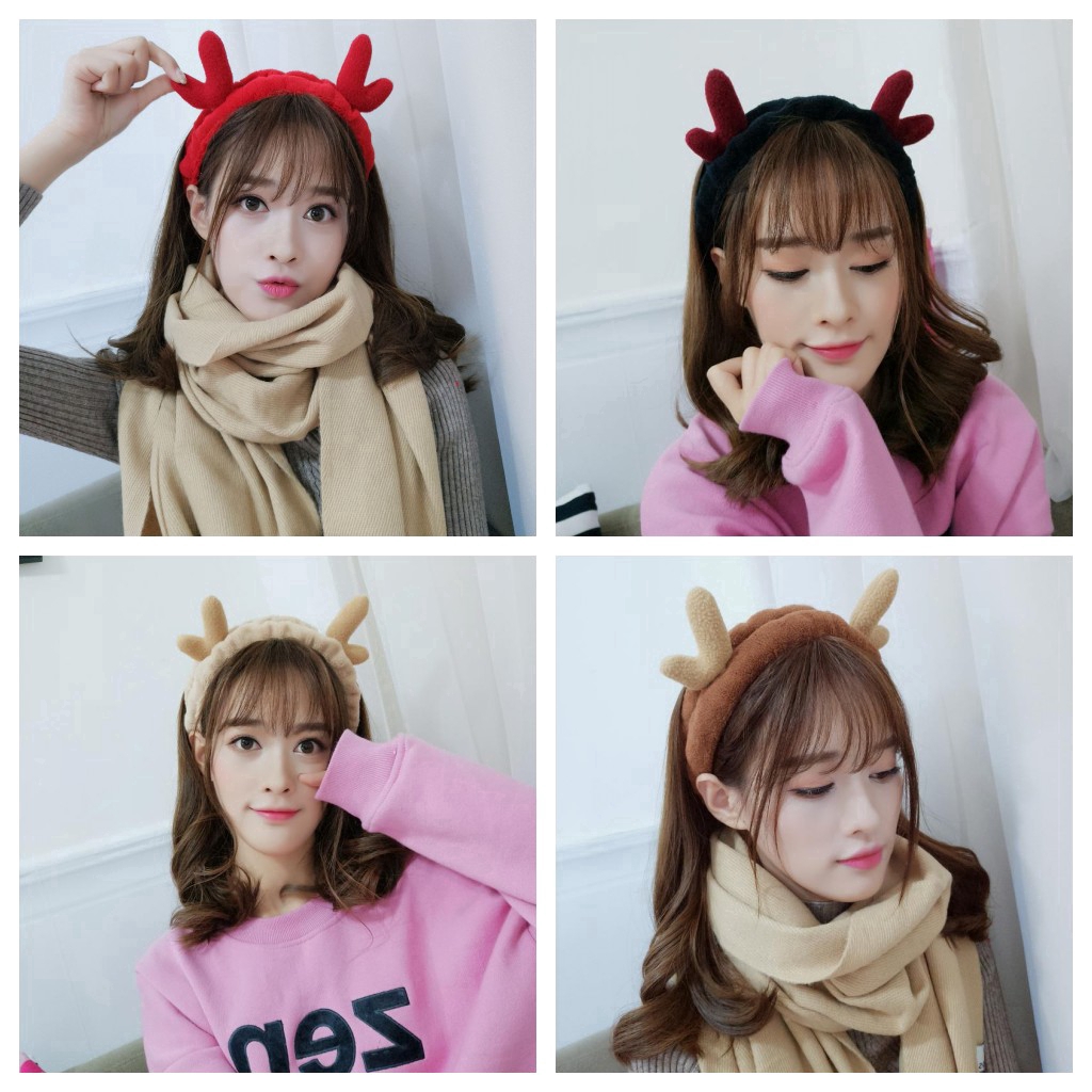 Băng đô tuần lộc dễ thương 4 màu dành cho nữ