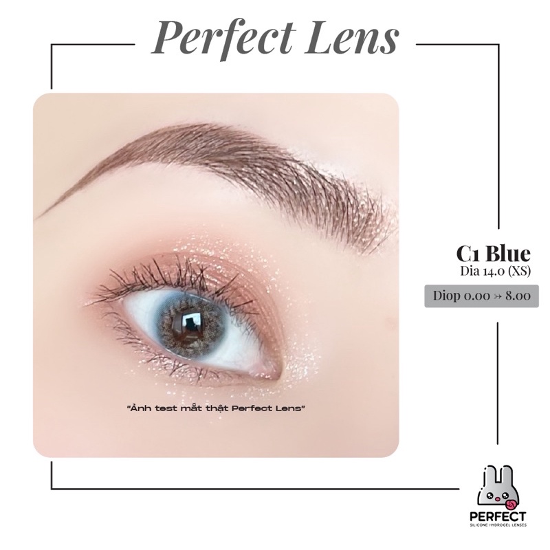 Lens Mắt , Kính Áp Tròng C1 BLUE Có Độ Cận và Không Độ , DIA 14.0 XS , Dành Cho Mắt Nhạy Cảm Giá Sale