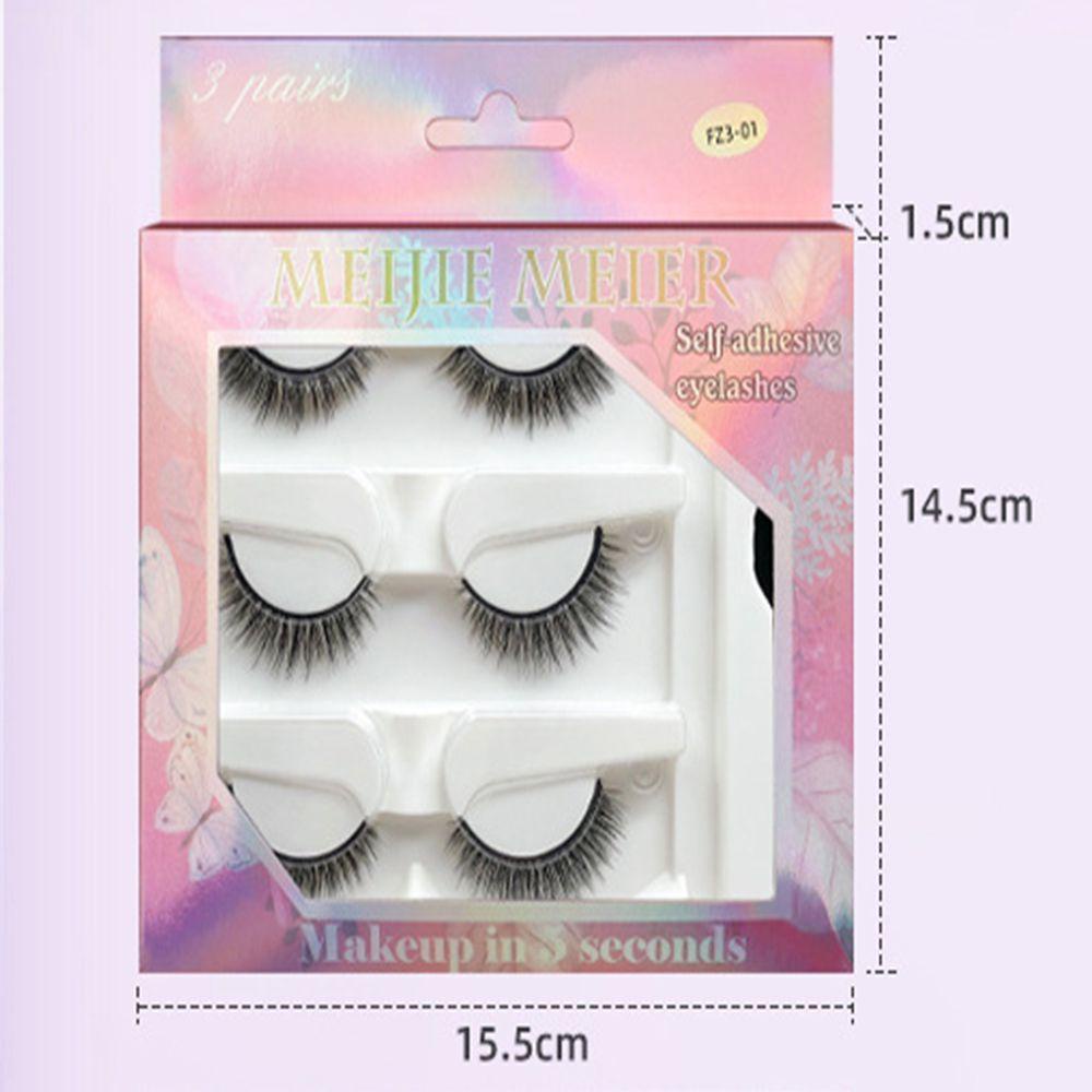 Cặp Lông Mi Giả Mềm Mại Tạo Hiệu Ứng 3D Tự Nhiên Kèm Nhíp Tiện Lợi Dành Cho Trang Điểm