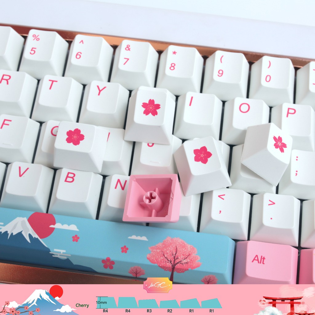 Keycap Tokyo Tour Profile CHERRY Thick PBT Nhám 139 nút