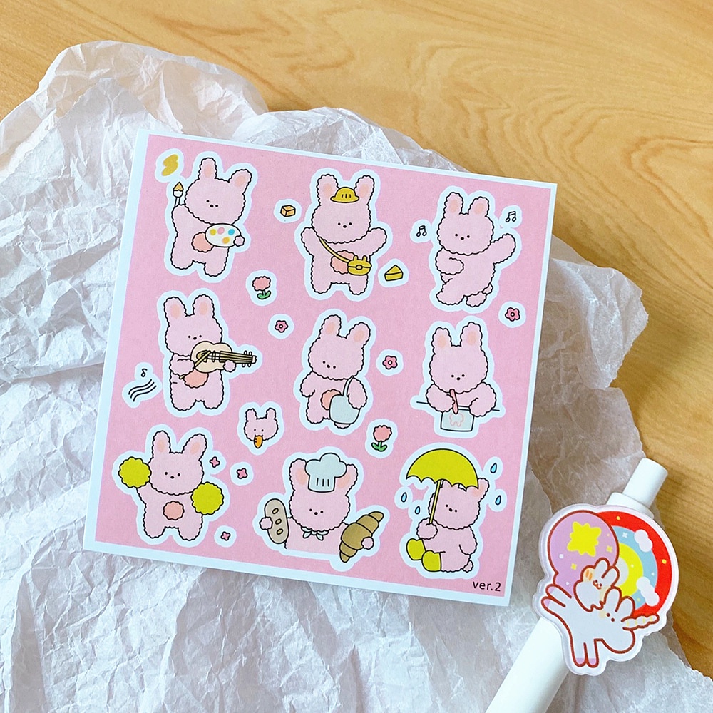 Sticker miếng dán cute chống nước siêu đáng yêu, hình dán mũ bảo hiểm, laptop, điện thoại, vali