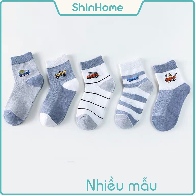 Combo 5 Tất cao cổ cho bé, tất trẻ em thu đông cao cổ 1-8 tuổi (Ảnh thật)