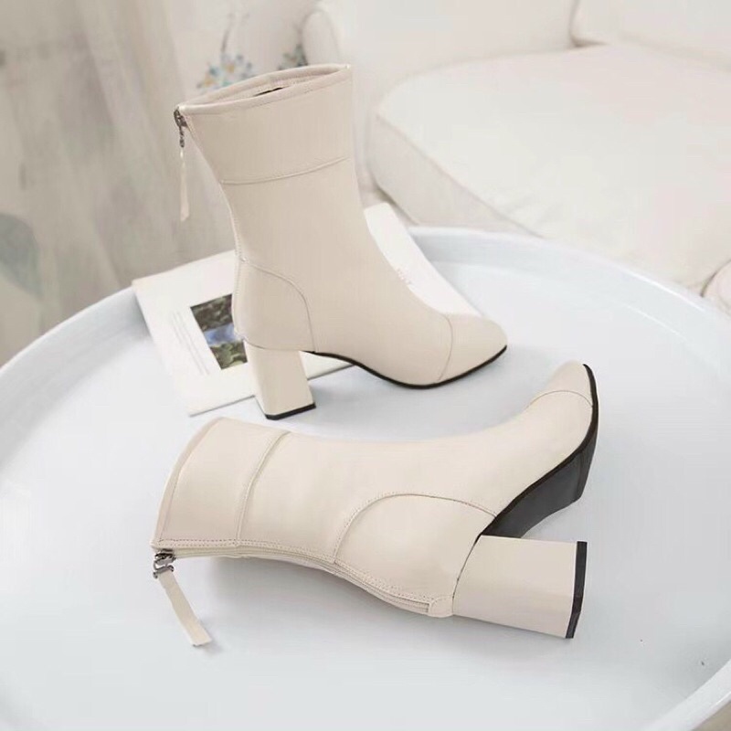 Bốt nữ mũi tròn da lỳ mềm êm chân siêu hot | BigBuy360 - bigbuy360.vn