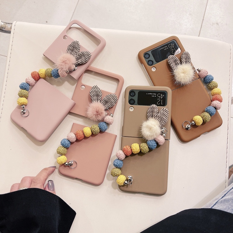 Ốp điện thoại cứng có vòng dây độc đáo chống rơi cho Samsung Galaxy Z Flip 3