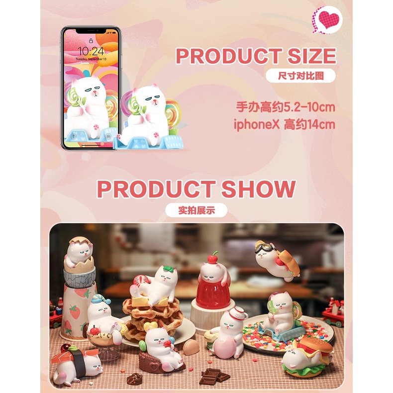 Mô Hình Búp Bê Pop Mart Ngọt Ngào Dòng Vivicat Sweet Series