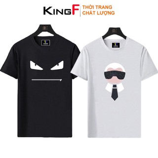 Áo thun nam FORM VỪA TAY NGẮN KingF áo phông in hình BOSS NGẦU - Áo ngắn tay không cổ mềm mịn - In decal bền đẹp