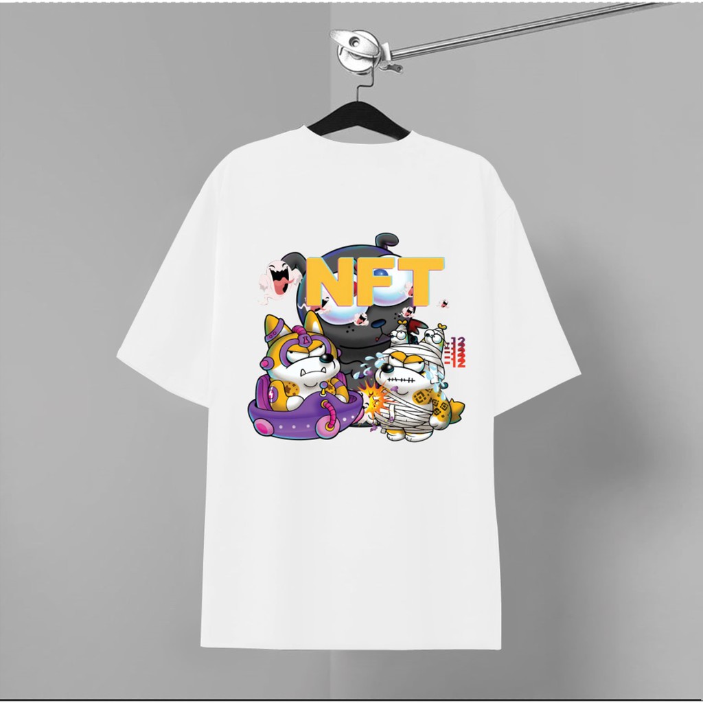 Áo thun tay lỡ nam nữ form rộng local brand GODO OUTFITS In RACA NFT chất liệu primeum cotton 100%
